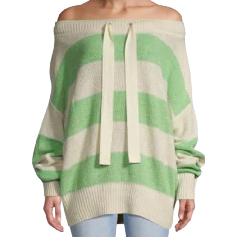 Free People Cassidy Off The Shoulder Pullover Knit Sweater